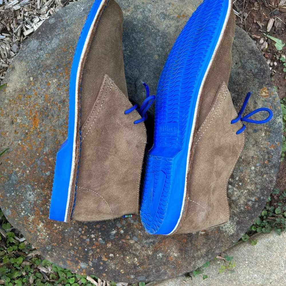 Veldskoen Heritage Tan Suede Chukka Boots Blue Mens Size 11